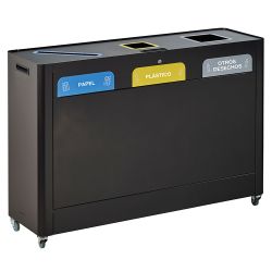Papelera para el reciclaje Raze 2 x 60 litros y 3 x 60 litros