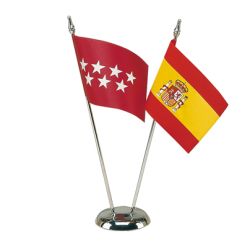 Mástiles y peanas de metal de sobremesa