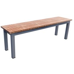 Banco para vestuarios con asiento en madera Serpens