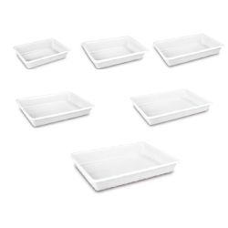 Bandejas rectangulares para controles de seguridad o restauración