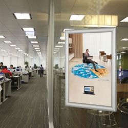 Portapóster para cristales