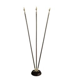 Peana y 3 mástiles de madera