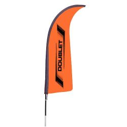 Kit mástil telescópico fibra de vidrio y banderola Beach flag Shark Pratic