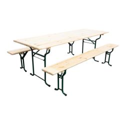 Mesa y banco plegables tubulares