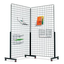 Paneles de exposición con rejillas