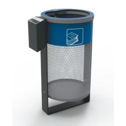 Papelera gran capacidad con cenicero 1 residuo Topacio