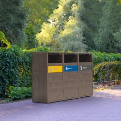 Papelera para exterior 90 litros Aryn wood