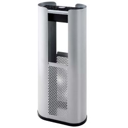 Papelera con cenicero metálica perforada Colum