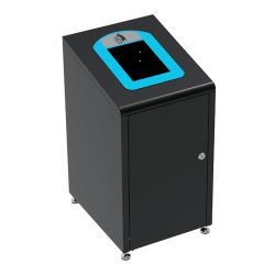 Papelera acero pintado negro para el reciclaje 60 litros Camel