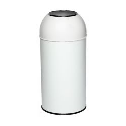 papelera blanca con tapa para la preselección