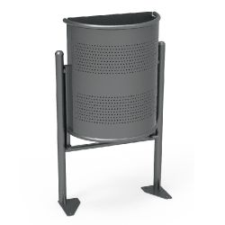 Papelera urbana semicircular 40 litros Classic