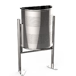 Papelera urbana semi-circular Classic 40 litros