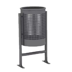 Papelera Urbana de acero al carbono pintado