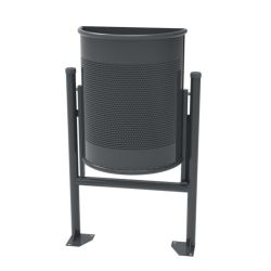 Papelera urbana semicircular 40 litros