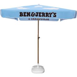 Parasol 1.8 x 1.8 m con poste imitación madera personalizable Resort