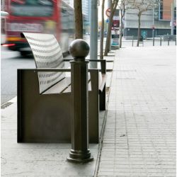 Pilona urbana de acero Parque