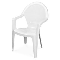 Silla apilable de exterior blanca Classic
