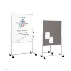 Tablero y pizarra doble cara con ruedas