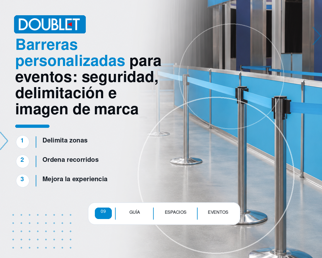 Barreras personalizadas para eventos: seguridad, delimitación e imagen de marca