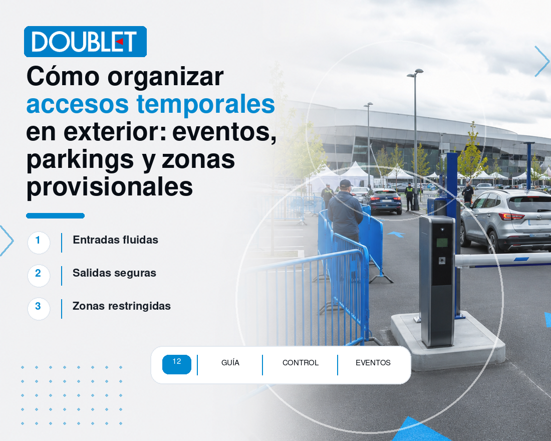 Cómo organizar accesos temporales en exterior: eventos, parkings y zonas provisionales