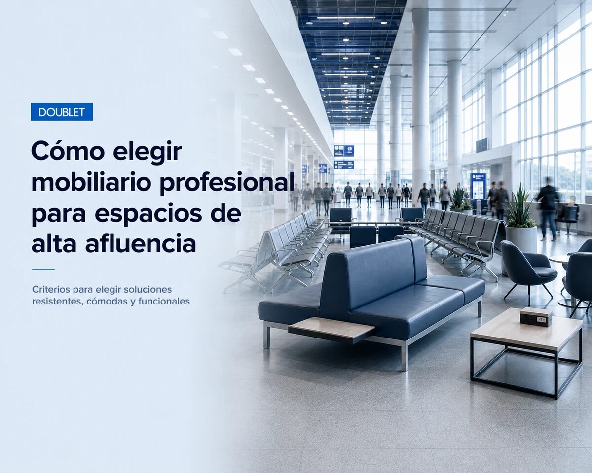 Cómo elegir mobiliario profesional para espacios de alta afluencia