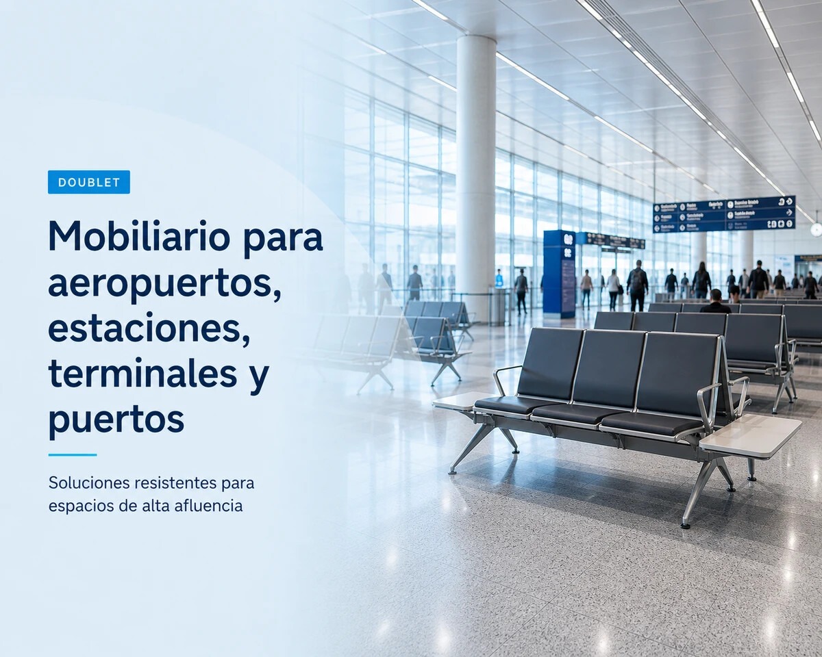 Qué mobiliario necesitan aeropuertos, estaciones, terminales y puertos