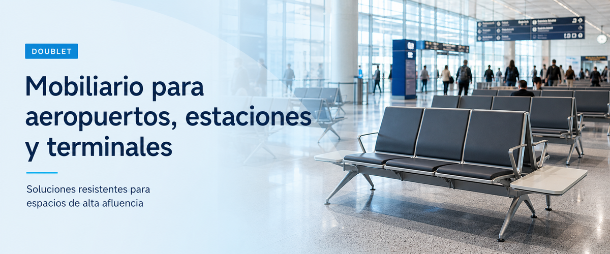 Qué mobiliario necesitan aeropuertos, estaciones, terminales y puertos
