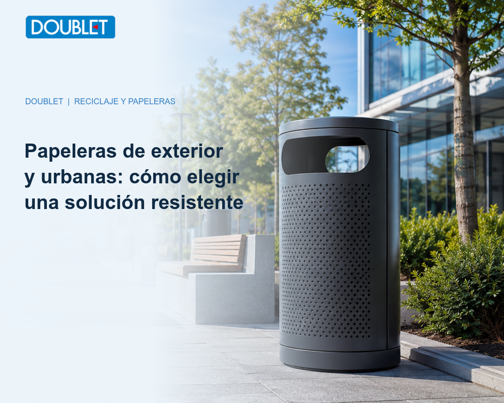 Papeleras de exterior y urbanas: cómo elegir una solución resistente