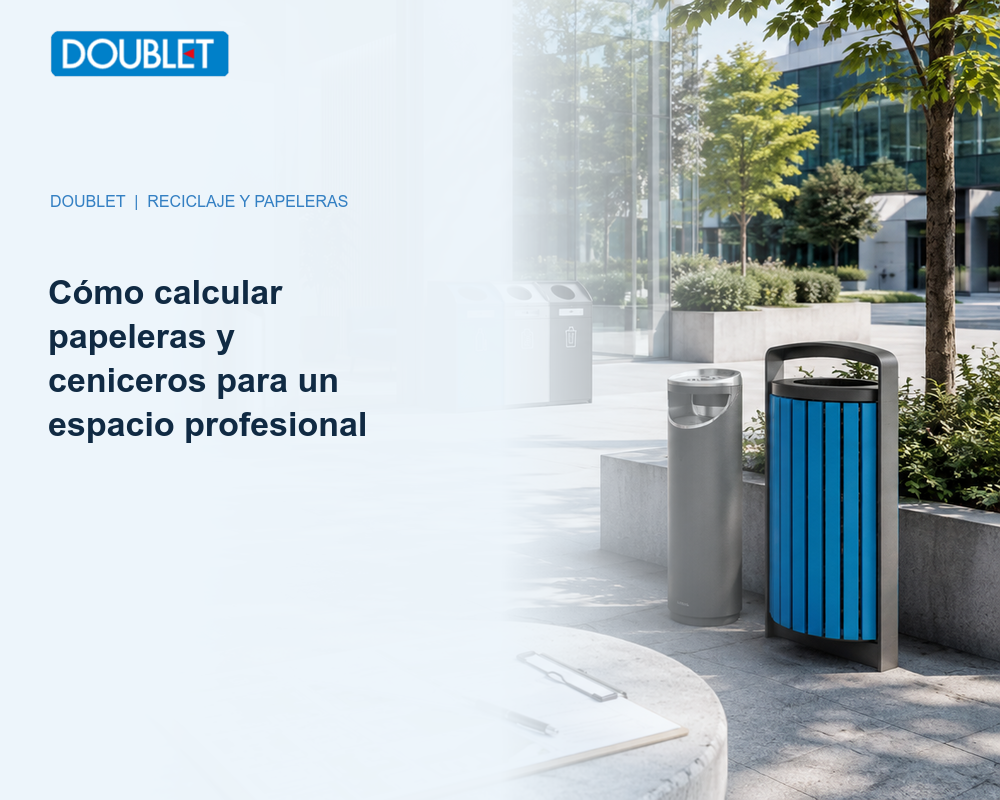 Cómo calcular el número, volumen y ubicación de papeleras y ceniceros para un espacio profesional