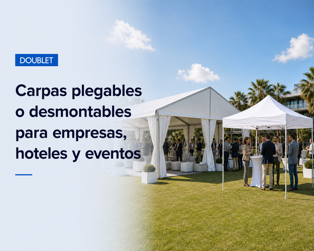 Carpas plegables o desmontables para empresas, hoteles y eventos