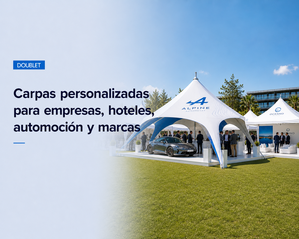 Carpas personalizadas para empresas: hoteles, automoción y marcas corporativas